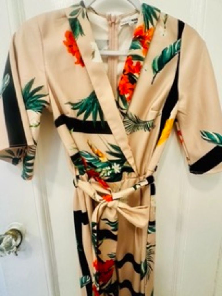 Fashion Nova Floral Striped Jumpsuit Xs